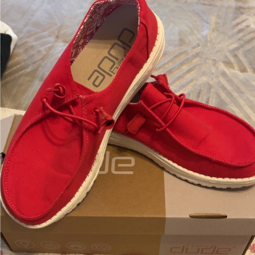 Hey Dude Red Casual Shoes